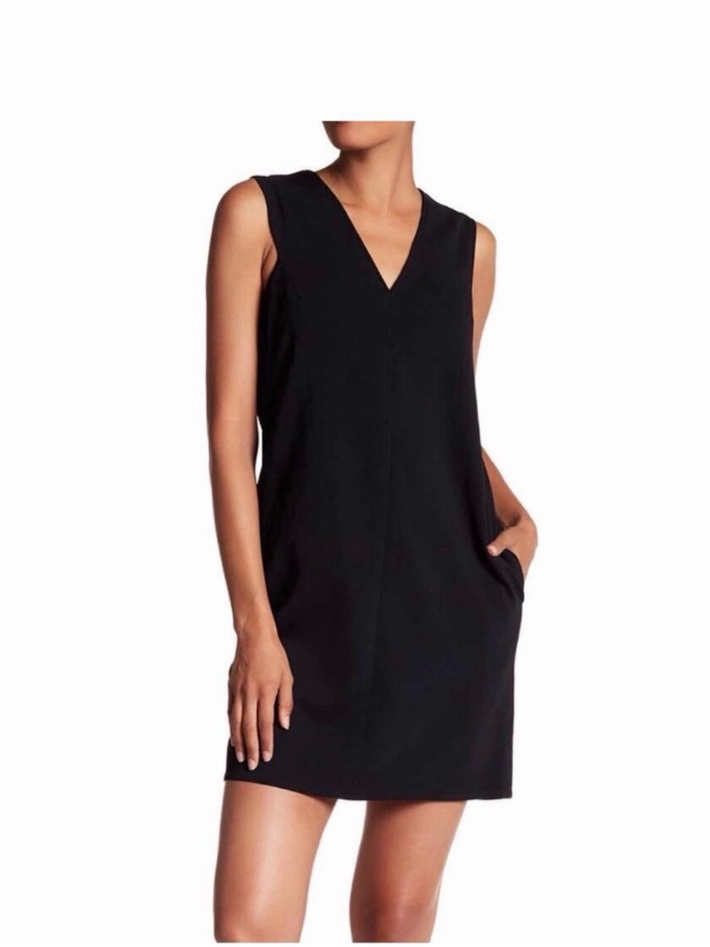 rag & bone Black V-Neck Sleeveless dress